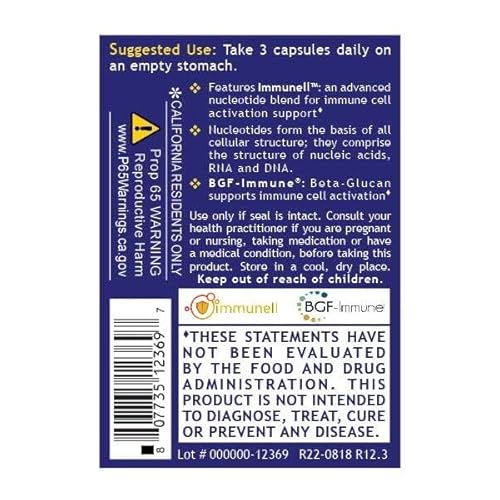 Quantum Nutrition Labs Quantum Nucleotide Complex - Beta Glucan Immune Support Supplement with Yeast Nucleotides & Reishi, 400 mg 1,3 Beta-Glucan Per Serving - 90 Vegetarian Capsules