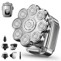 9D Head Shavers for Bald Men, 5 in 1 Detachable Head Shaver with LED Display, IPX7 Waterproof Wet Dry Rechargeable Electric Shavers for Men Grooming Kit for Home & Travel