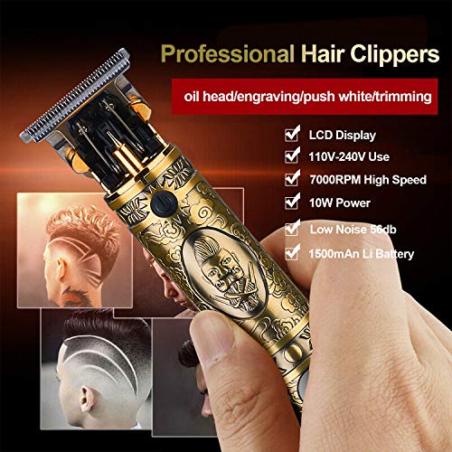 Professional Hair Clippers and Electric Shavers Set, Beard Trimmer for Men Electric Razor Beard Grooming Kit Hair Trimmer with 2 Foil Head and Limit Combs, Gift for Men,Bronze