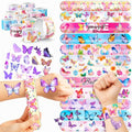 48 PCS Butterfly Party Set: 24 PCS Temporary Tattoos & 24 PCS Slap Bracelets - Cute Butterfly-Themed Gifts for Kids, Girls, Boys - Birthday Parties, Baby Showers, Classroom Rewards, Party Decorations