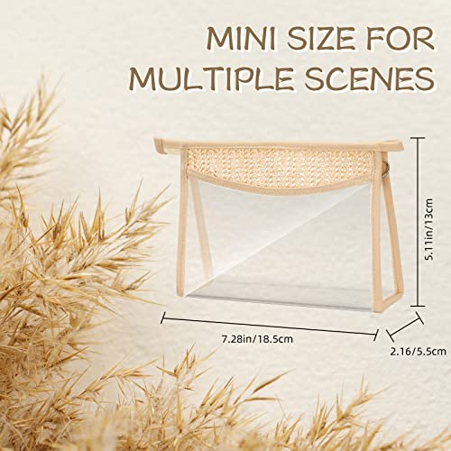 Baderke Boho Clear Cosmetic Makeup Bags with Zipper Small Toiletry Bag Multi Purpose Waterproof Pouch Travel Makeup Organizer Cosmetic Pouch for Women Men (6pcs)