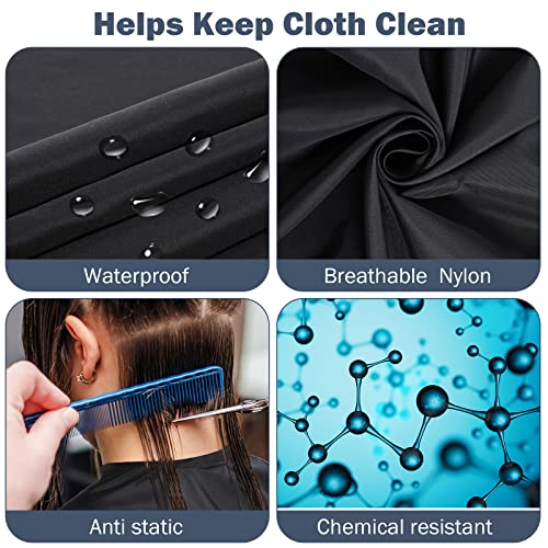 12Pcs Barber Cape 64 x 56'' Large Waterproof Hair Cutting Salon Cape Adjustable Snaps for Hair Dye Salon Stylist Supplies