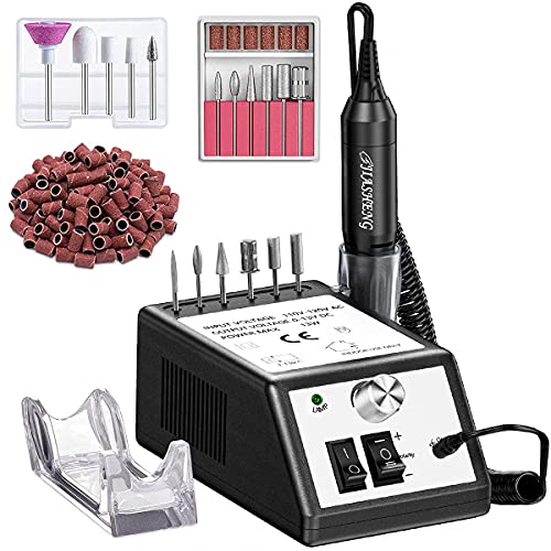 Professional Nail Drill, 20000rpm Electric Nail Drill Machine, 48 Bottles Universal Clear Gel Nail Polish Organizer Case Holder
