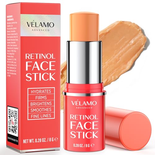 VELAMO ADVANCED Retinol Stick for Face & Eyes: Retinol Cream for Face Anti Aging - Firming Serum Stick for Neck & Chest - Under Eye Cream for Dark Circles, Puffiness & Wrinkles 0.28 OZ/8g