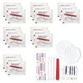 World Amenities Necessities Grooming Vanity Kit | Clear Frosted Sachet, Hotel Amenities | Includes Sewing Kit, Nail File, Cotton Swabs, 2 Cotton Rounds and Band-Aid