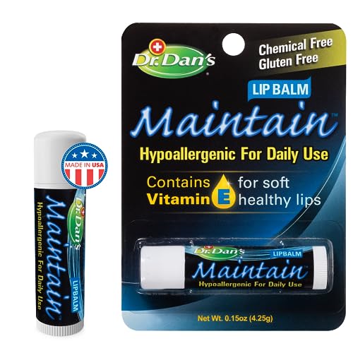 Dr. Dan's Maintain Lip Balm - Perfect for Cortibalm Aftercare, Mild Ingredients & Beeswax, Vitamin E Enriched for Moisturizing Dry Lips, Ensures Smooth, Soft Feel, 1 Pack