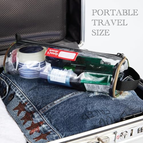 Rough Enough Clear Travel Toiletry Bag for Women Leakproof Cosmetic Makeup Organizer for Toiletries Traveling Essentials