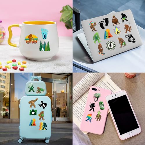 96 PCS Bigfoot Jungle Pre-Cut Temporary Tattoos for Kids Themed Birthday Party Decorations Favors Supplies Super Cute Monster Outdoor Tattoo Stickers Gifts for Boys Girls School Rewards Carnival