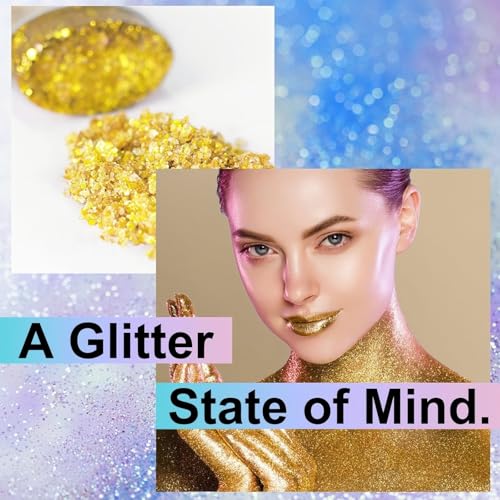 Body Glitter Stick 11 Colors Holographic Mermaid Sequins Chunky Face Glitter Stick Singer Concerts or Music Festival Rave Glitters Makeup for Face/Body/Hair/Eyes/Lip (01 Gold)