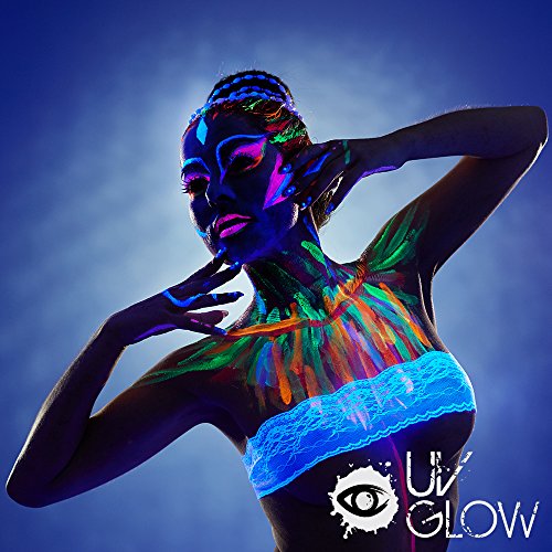 Blacklight Face and Body Paint 0.34oz - Neon Fluorescent (0.34 Fl Oz (Pack of 7))