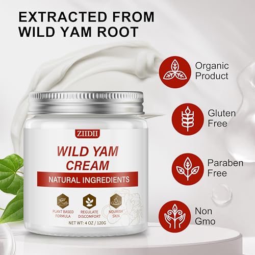 Wild Yam Cream - Natural Balancing Cream for Women Soothing Support for Midlife Wellness, Deeply Nourish & Moisturize the Skin,4 oz