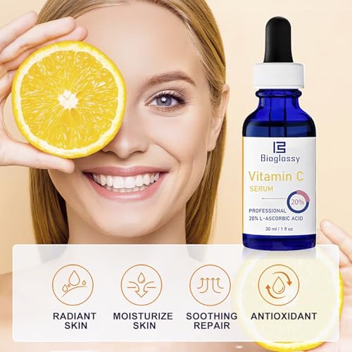 Vitamin C Serum 20%, Professional Vitamin C Face Serum Anti Aging Skin Care, Enhance Skin Radiance Reduce Fine Lines & Wrinkles for Women