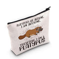 LEVLO Platypus Cosmetic Makeup Bag - Platypus Lover Gift - Zipper Pouch Bag - Merchandise