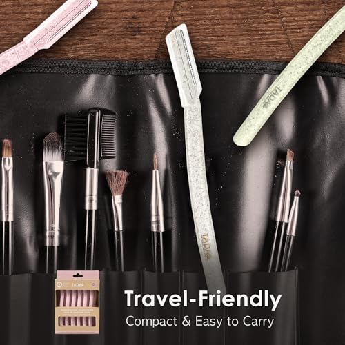 Biodegradable Dermaplaning Tool 12pk, Face Eyebrow Face Razors, Face Shaver & Exfoliating (Lavender)