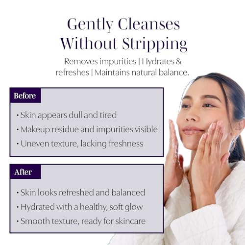 Saian Strawberry Cleanser 4oz ? Gentle Daily Facewash & Makeup Remover for Normal, Dry, and Sensitive Skin | Hydrating, Non-Irritating Facial Cleanser | Exfoliating, Moisturizing, Soothing & Purifying