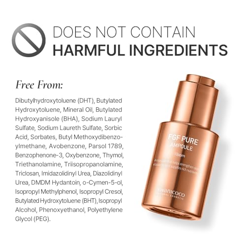 Swanicoco Pregnancy Safe Skincare FGF Pure Ampoule Serum (FGF 10 PPM), Firming Anti Aging, Hyaluronic Acids Glycerin Niacinamide, Improves Dermal Elasticity Reduces Fine Lines Hydrating 30ml 1 Fl Oz