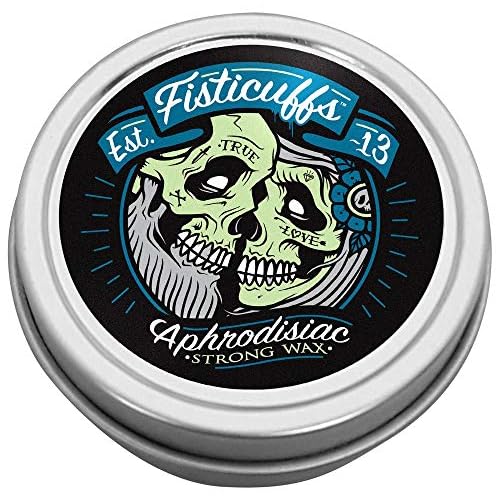 Grave Before Shave Fisticuffs Strong Hold Mustache Wax Leather/Cedar wood scent 1 Oz. Tin