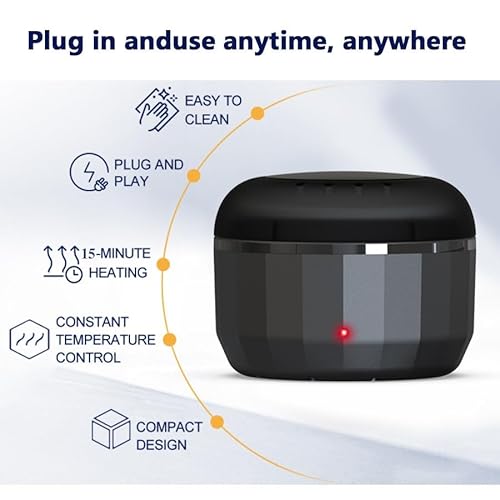 FONESO Nose Wax Kit, Mini Wax Warmer for Eyebrow Ear Hair Removal with Silicone Bowl, 100g Beads, 10 Sticks, Fast Heat, Smart Constant Temp, Portable Waxer Melter Machine Kit for Face Waxing