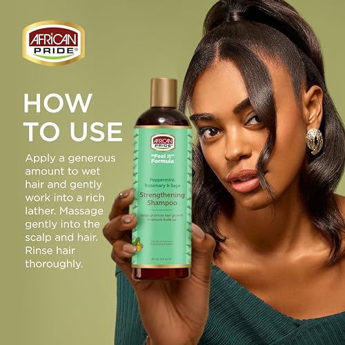 African Pride Feel It Formula Strengthening Shampoo - 12 fl oz (Pack of 3)