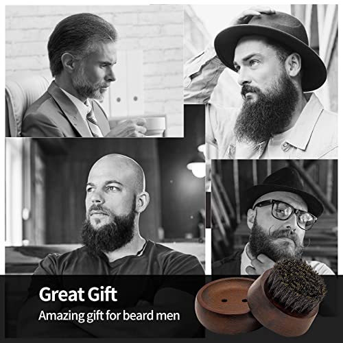 Beard Brush for Men - 100% Boar Bristle Beard Brush, Comes with Solid Wood Base - Mastering The Beards of Men All Over The World