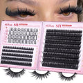 SIY Lash Clusters with Spikes Manga Volume Individuals DIY Lash Extension 100D Eyelash Extension 10-19MM Anime D-Curly 3D Look Thick Eyelash Clusters by Newcally