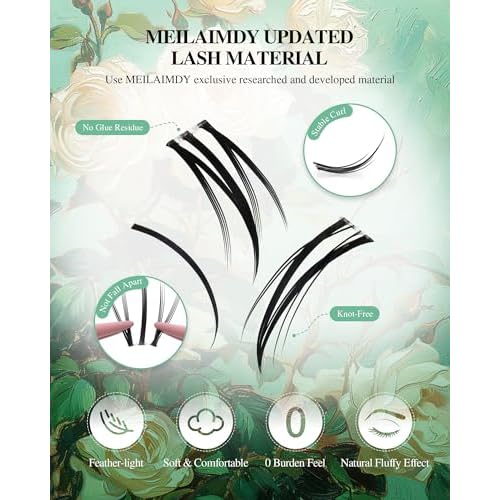 3 in 1 DIY Lower Cluster Lashes 0.07mm C Curl 5-8mm Natural Volume Individual Bottom Lash Clusters Reusable Soft Lightweight Thin Band Eyelashes for Daily Makeup (MEBDIYM3-001,304 Pcs)