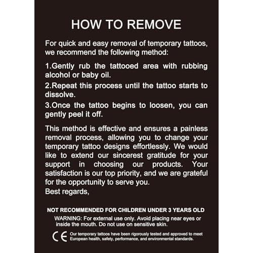 3-Pack Large Cosplay Temporary Tattoos ? 8.2 x 11.6 Inch Clown Girl Themed Fake Tattoos for Men, Women, and Kids ? Perfect for Halloween, Cosplay, and Costume Parties