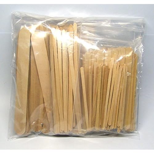 200 Pc Wood Wax Applicator Stick Assortment for Facial, Eyebrow, Body by NetSellsIt