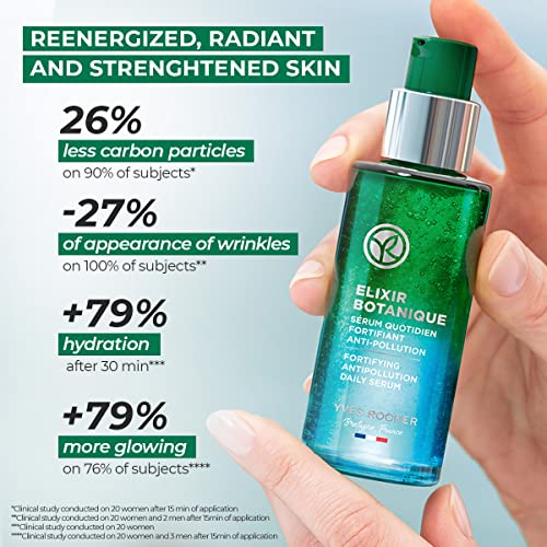Yves Rocher Elixir Botanique Fortifying Anti-Pollution Daily Serum | Face Serum Protects Against Harmful Effects of Pollution | 1.69 Fl Oz