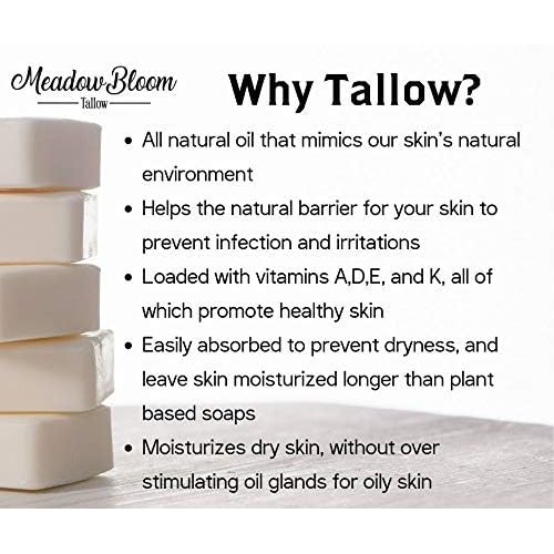 EST'D 2004 HC EST'D 2004 HC Meadow Bloom Tallow Bar Soap - Fennel & Clay 2 Pack - Made with All Natural 100% Grass Fed Tallow Handmade Soap Bar - Great for Face or Body Soap