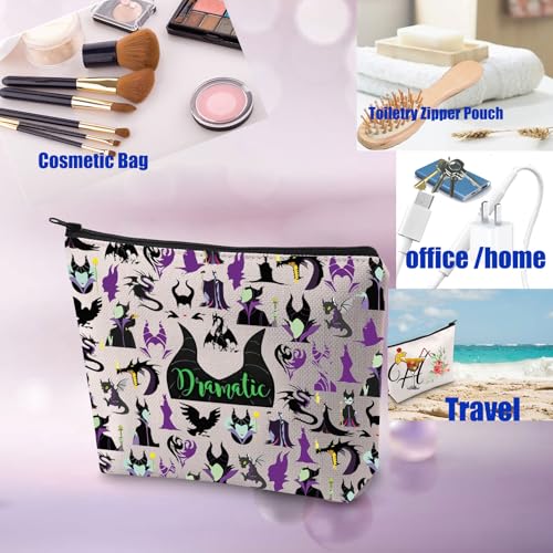 PXTIDY Dramatic Makeup Bag Halloween Queen Evil Gift Villain Lover Gift Villain Queen Movie Makeup Bag Witch Gift