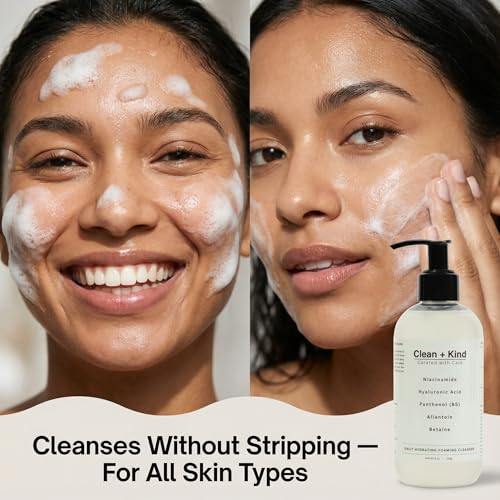 Daily Facial Cleanser for Sensitive Skin ? Gentle Non Stripping Face Wash with Niacinamide & Hyaluronic Acid ? Removes Makeup, SPF & Oil While Supporting Skin Barrier