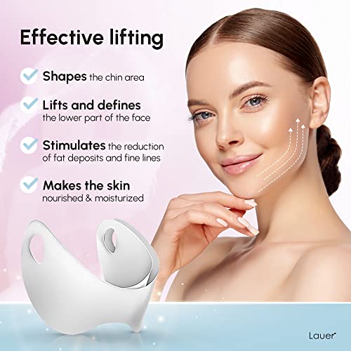V Shaped Slimming Face Mask Double Chin Reducer V Line Lifting Mask Neck Lift Tape Face Slimmer Patch Chin Strap For Women Jawline Sculptor For Firming and Tightening Skin 10 and 25 Masks Bundle