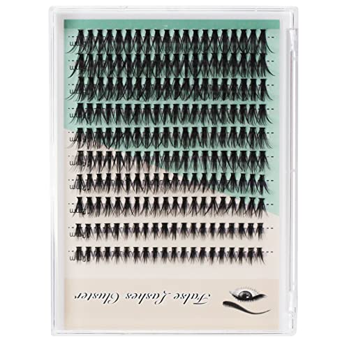 Sulv 200Pcs Dramatic Eye Lash C Curl Natural Look Mixed Size Cluster Eyelash False Eyelash 20D/30D Thick Eyelash Extension Make up Tools (10/12/14/16mm Mixed)