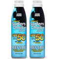 H2Ocean Surfers Choice SPF 50 Spray - Quick-Drying Sunscreen Spray for Tattoo Aftercare & UV Protection - Reef-Safe Sun Protection for All Ages - 6 oz (Pack of 2)