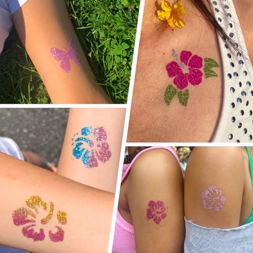 Temporary Tattoo Stencils for Women Girls and Kids, 350+ PCS Henna Tattoo Stencil Kit,Temporary Indian Arabian Glitter Airbrush Tattoo Stencils for Face Body Paint DIY