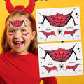 Red Spiders Face Temporary Tattoo Sticker for Halloween Party Makeup - Self Adhesive Tattoo Sticker for Holiday Festival Party Supplies