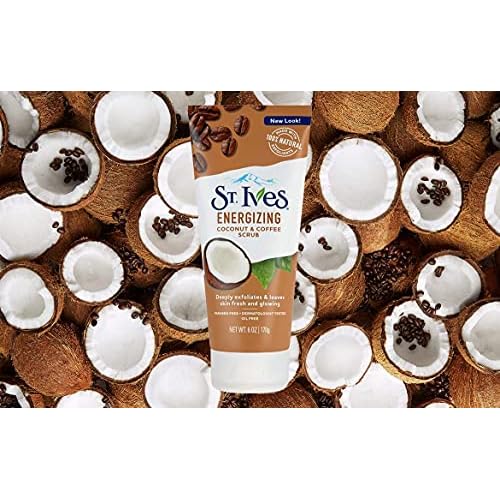 St Ives Scrub Energizing Coconut & Coffee 6 Ounce (Pack of 6)