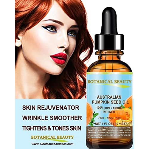 Botanical Beauty Australian PUMPKIN SEED OIL Pure Natural Virgin Unrefined Cold Pressed Carrier Oil. 1 Fl.oz.- 30 ml. for Face, Skin, Hair, Lip, Nails