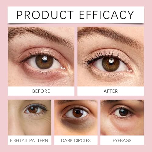 Eye Patches With Caffeine & Hyaluronic Acid,Helps Reduce Look Of Dark Circles, Puffiness & Fine Lines,Deep Hydrating Anti-Wrinkle Eye Pads, 2BOX(6 Pack)