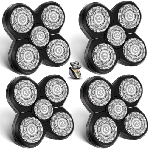Head Shaver Replacement Heads Shaver Replacement Blades Refills Compatible with Freebird Shaver (4)