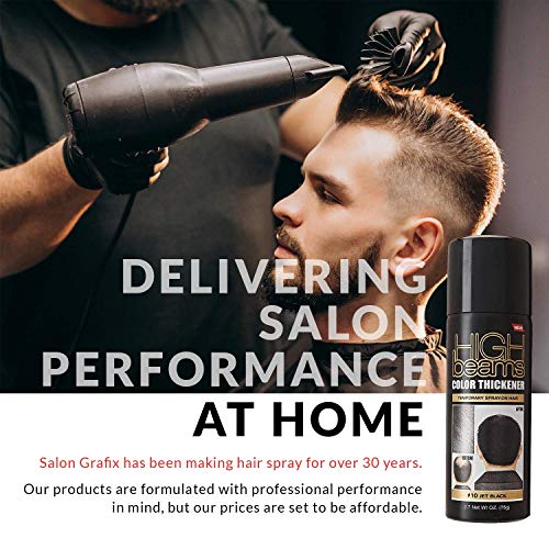 Salon Grafix High Beams Color Thickener Temporary Spray - Jet Black for Unisex - 2.7 oz Hair Color