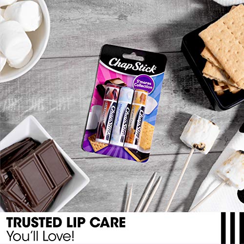 ChapStick Lip Balm, Ice Cream Collection 3-Pack, Ice Cream Classics 3-Pack + S¡¯mores Collection ? Fun & Flavorful Lip Care, Birthday Gift, Party Favors, Stocking Stuffers, 0.15 Oz Ea