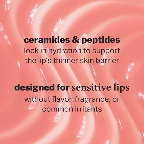 Cocokind Ceramide Lip Blur Balm, Be Kind - Coral Pink Hydrating Lip Balm with Ceramides & Peptides, Made for Sensitive Skin & Lips, Unflavored & Fragrance-Free - 3 pack