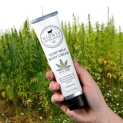Dionis Goat Milk Hand & Body Cream Unscented Hemp 3.3oz (Pack of 1)