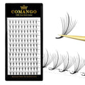 CoMango Wispy Premade Fans Eyelash Extensions 5D 7D 9D Spikes Lash Fans C/D Curly Pointy Stem Volume Lashes Extensions 0.07mm Thin Base Handmade Lash Extensions (black, 120fans-9D-C-Mix8-15mm)