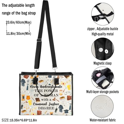 G2TUP Criminal Justice Lover Gift Woman Criminal Justice Makeup Bag Woman Power Cosmetic Bag Criminal Justice Graduation Gift (Woman Criminal Justice TT)
