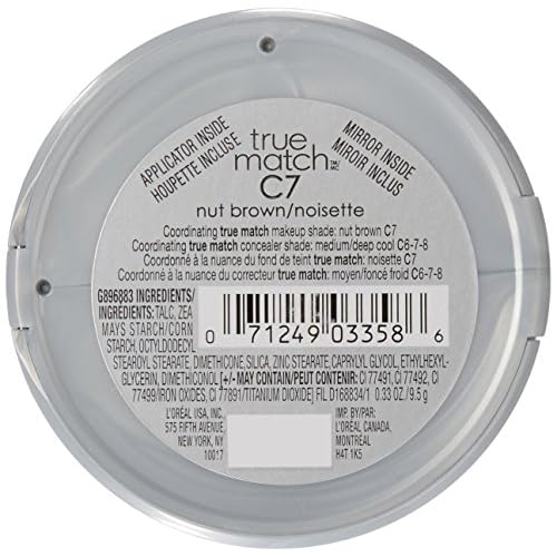 L'Or?al Paris True Match Super-Blendable Powder, Nut Brown, 0.33 oz.
