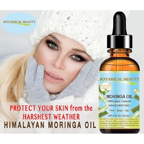 Botanical Beauty MORINGA OIL Moringa oleifera WILD GROWTH Himalayan 100% Pure Natural Undiluted Virgin Unrefined for Face, Skin, Hair, Lip, Nails (1 Fl Oz)