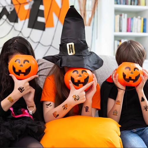 Halloween Temporary Tattoos, Holiday Tattoos, Halloween Party Favors, Party Decorations, Spooky Decorations, Holiday Stocking Stuffers Goodie Bag, Gifts Accessories for Kids Adults